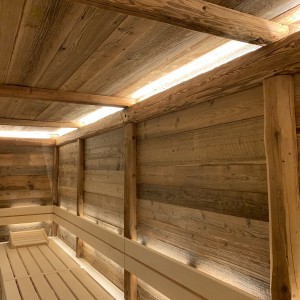 bild8 sauna altholz saunabank beleuchtung wellness anlage bau aqua fun kirchlengern fire ice sauna group
