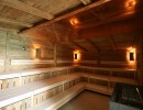 picture sauna lighting old wood rustic stove kw bench system construction wellness donaubadn new ulm fire ice sauna group