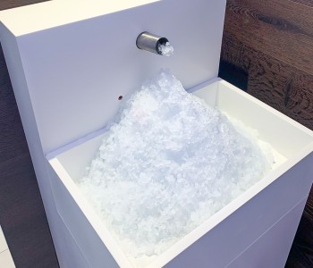 ice fountain reference corian installation plant construction photo