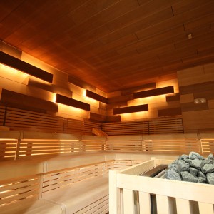 foto finnische sauna ofen holz indirekte beleuchtung anlagenbau anlagenplanung wellness spa sauna projekt elements muenchen fire u ice wellness spa group gmbh