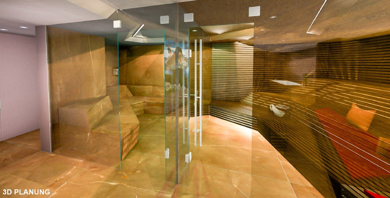 3D planning sauna wellness spa area comparison maxpalais hotel muenchen fire ice sauna group image 1